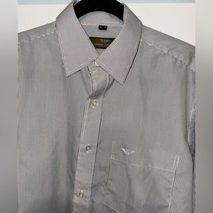 Giorgio Armani Men's Striped Cotton Dress Shirt